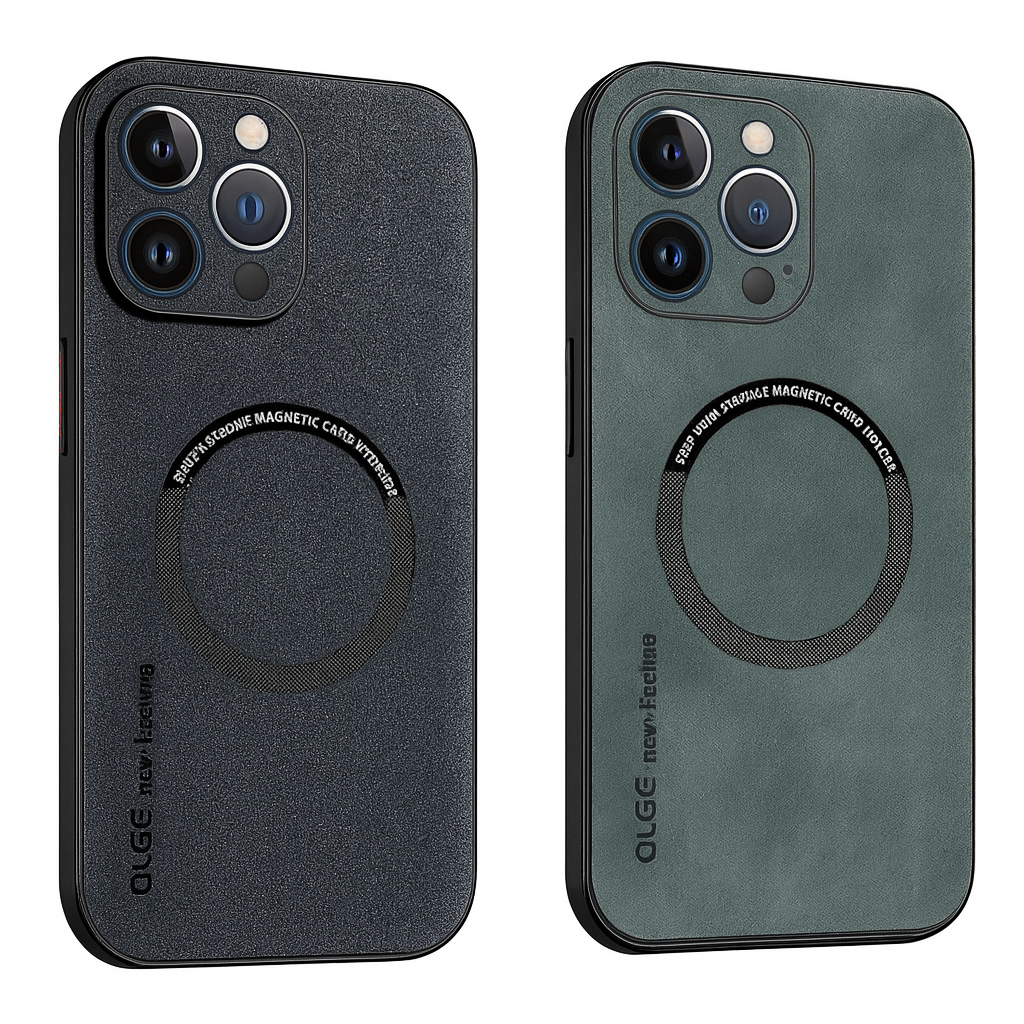 Premium MagSafe‑compatibele Leren iPhone‑case