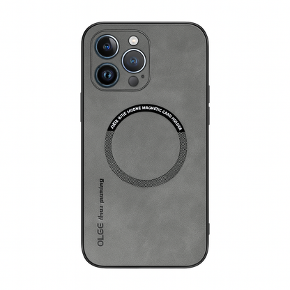 Premium MagSafe‑compatibele Leren iPhone‑case