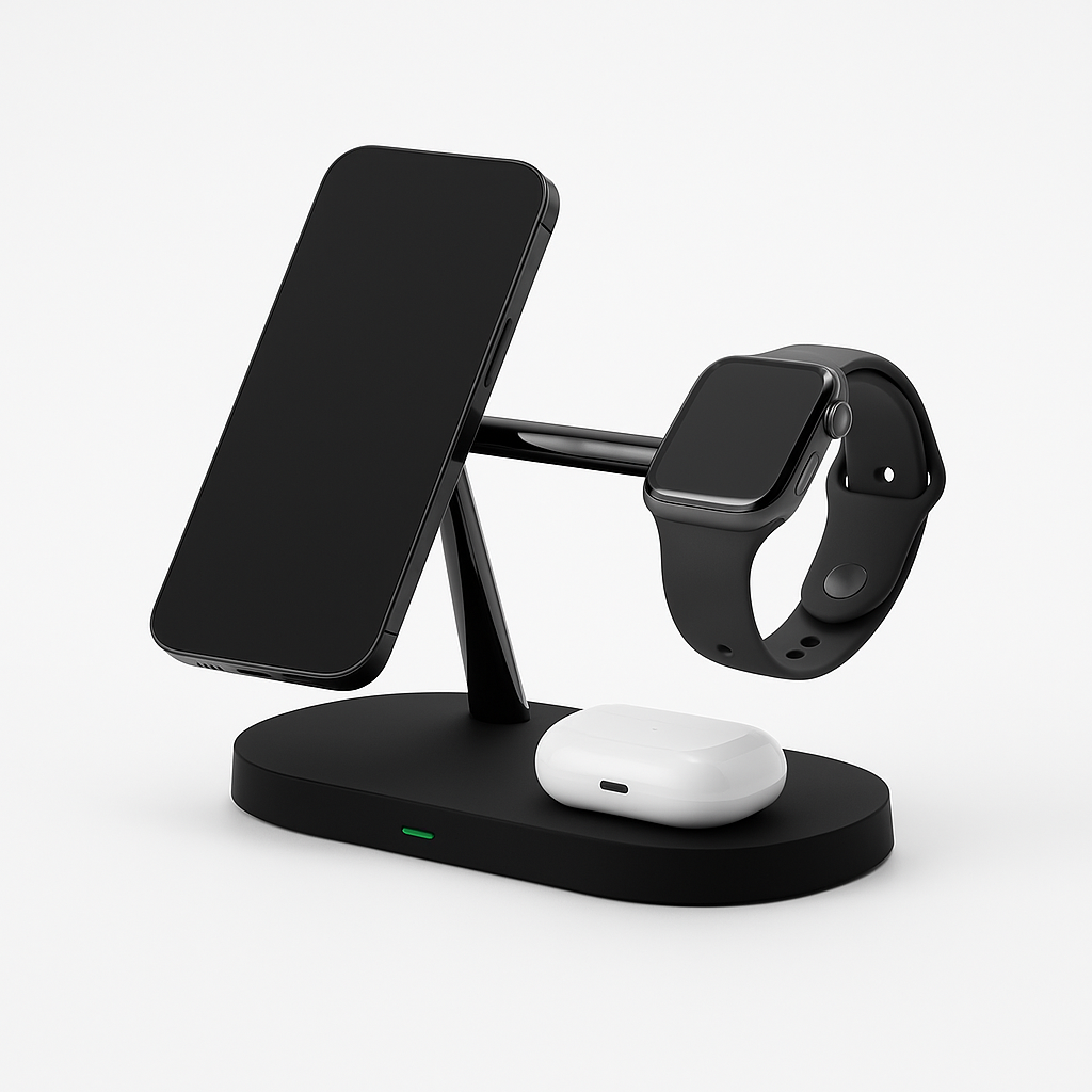 3-in-1 Wireless Charging Station – iPhone, Apple Watch &amp; AirPods